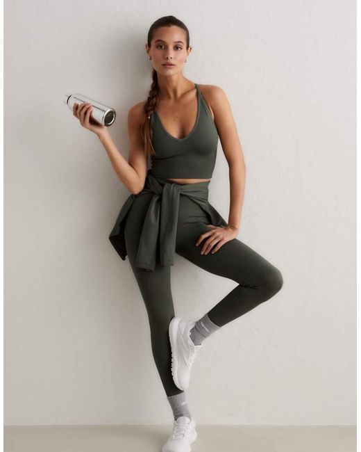 Aim'n Green Ivy Shape Seamless Cross Back Bralette