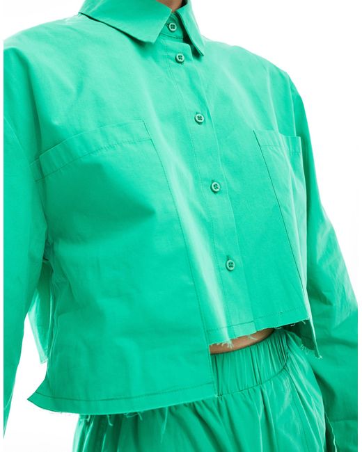 ASOS Green – hemd mit tiefsitzender tasche
