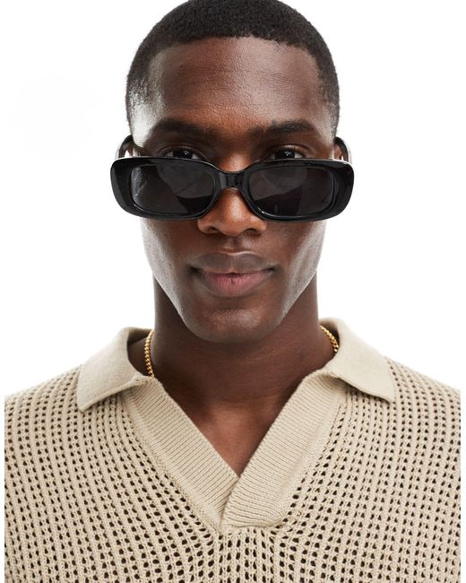 Jack & Jones Brown Rectangle Sunglasses for men