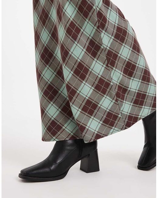 ASOS Red Bias Maxi Skirt
