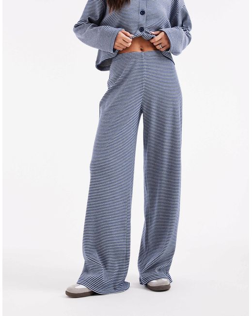 Miss Selfridge Blue – gestreifte hose