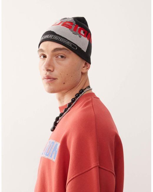 Collusion Red Boxy Sweatshirt for men