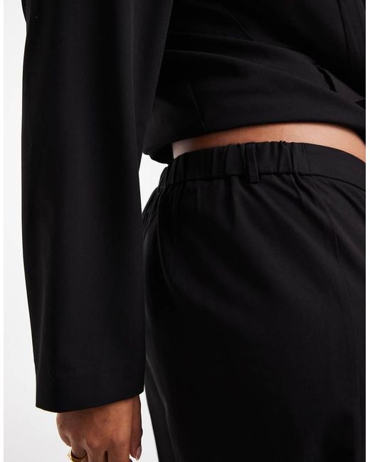 Vero Moda Black Straight Smart Trouser With Crease Front Co-Ord