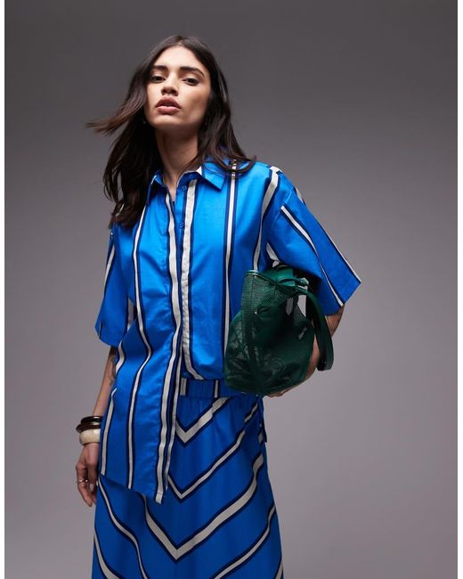 Camicia Stile Resort di TOPSHOP in Blue