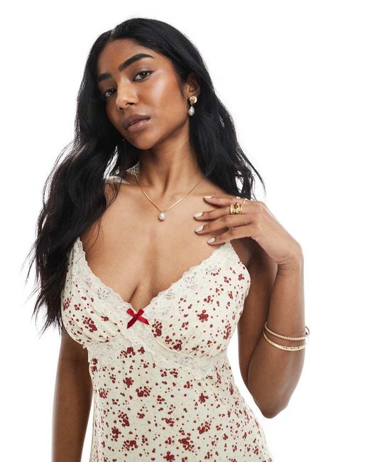 Daisy Street White Mini Slip Dress