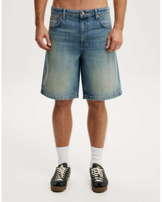 Cotton On Gray Baggy Denim Short for men