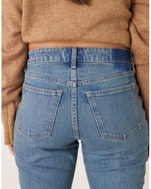 Abercrombie & Fitch Natural Curve Love Mid Rise Straight Jeans