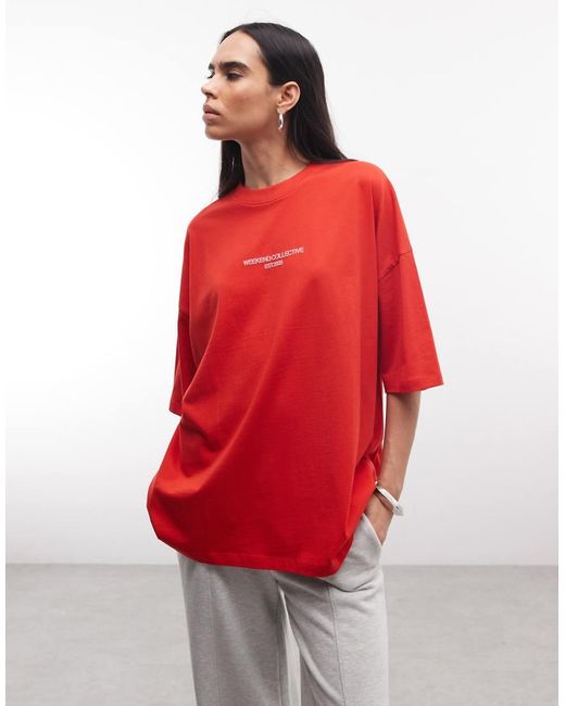 Weekend Collective ASOS de color Red