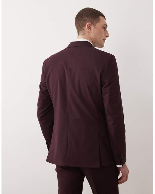 ASOS Purple Skinny Suit Jacket for men