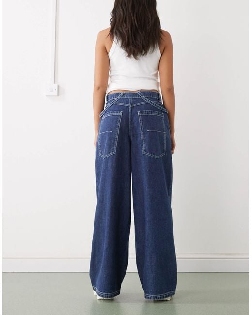 Collusion Blue Xl baggy Low Rise Jean With Hardwear
