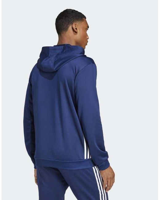Adidas Originals Blue Adidas Football Tiro 25 Essentials Sweat Hoodie for men