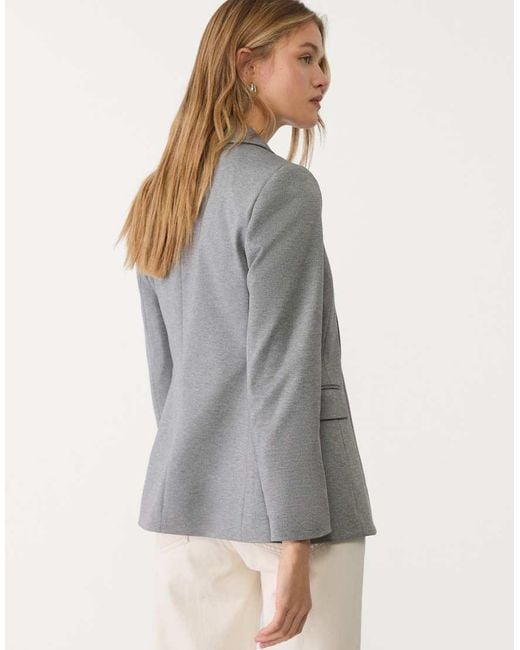 Blazer Slim Fit di Stradivarius in Gray