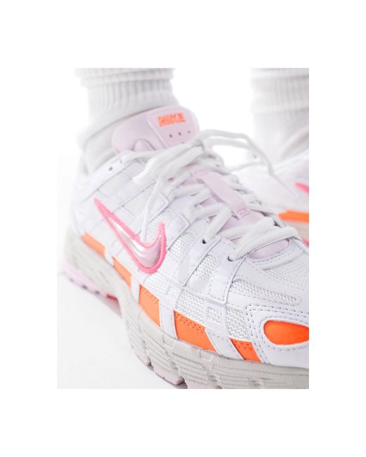 Nike White P-6000 Sneakers