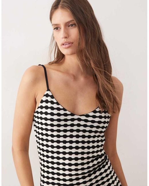 ASOS Multicolor Crochet Jersey Maxi Sundress