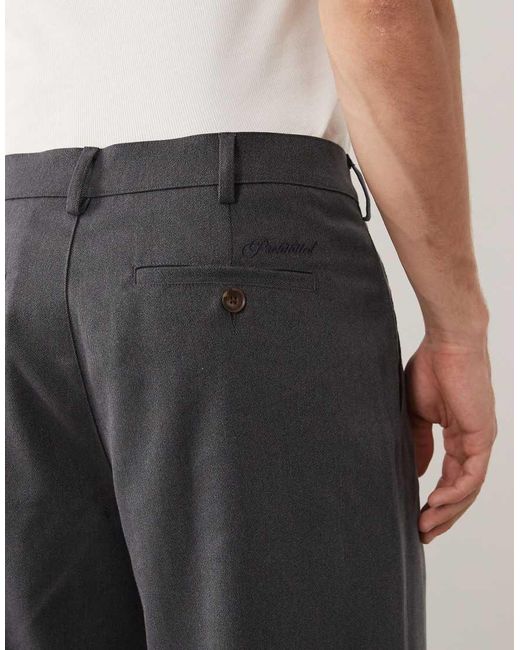 Prohibited Black Double Pleated Pants for men