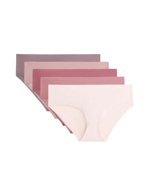 Oysho Pink 5 Invisible Polyamide Blend Hipster Briefs