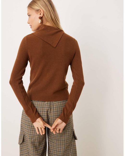 Pull orné Mango en coloris Brown