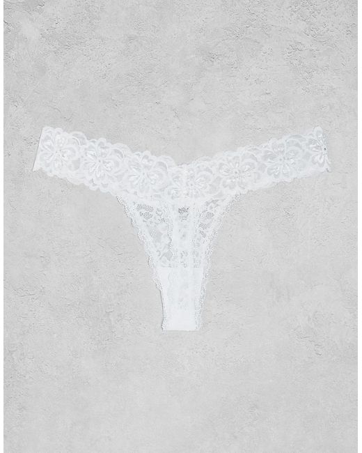 ASOS Gray Minnie 3 Pack All Over Lace Thong