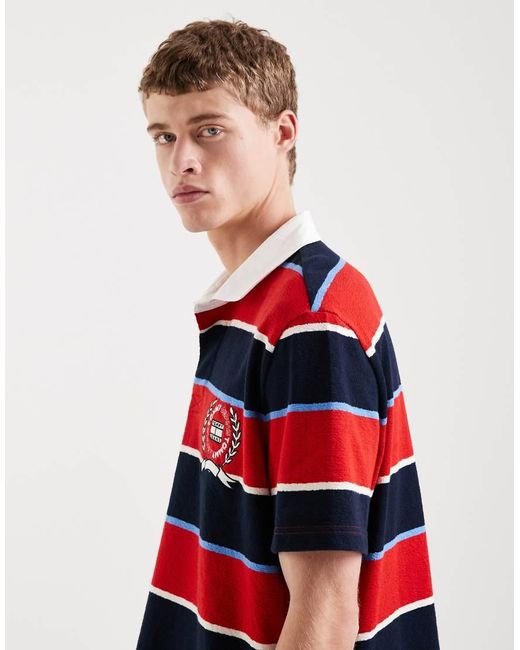 Tommy Hilfiger Red Relaxed Fit Polo Shirt for men