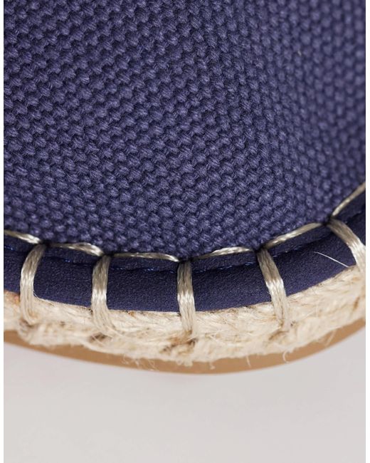 ASOS – step down – espadrilles aus canvas in Blue für Herren