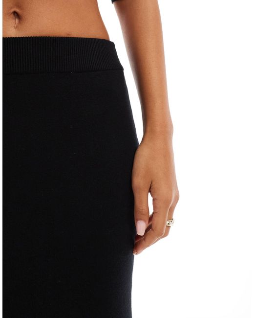 Object White Structured Knit Midi Skirt Co-ord