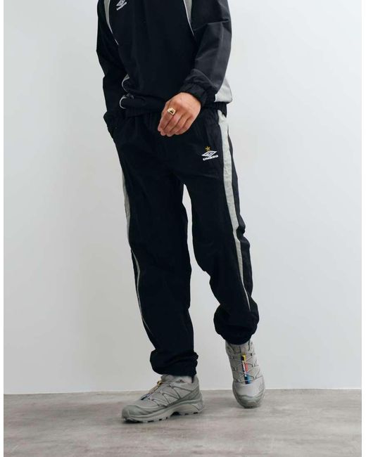 Umbro Black Relaxed Track Pants for men