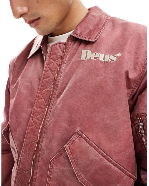 Dream house - giacca bomber rossa di Deus Ex Machina in Pink da Uomo