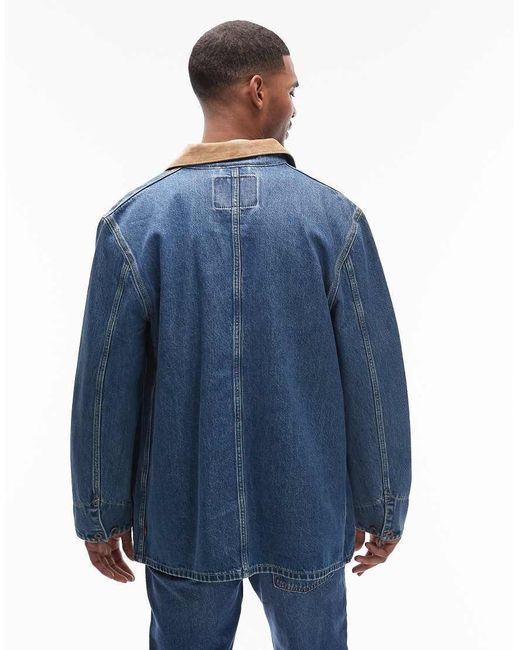 Levi's Blue Unisex Workwear Berkley Denim Chore Coat for men