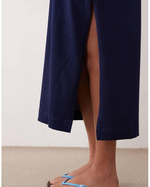 ASOS Blue Batwing T-shirt Midi Dress