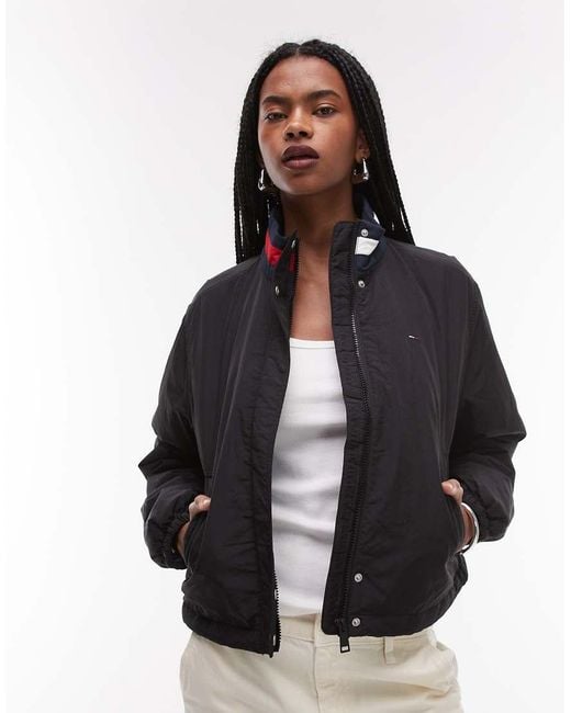 Tommy Hilfiger Black Essential Flag Logo Padded Jacket