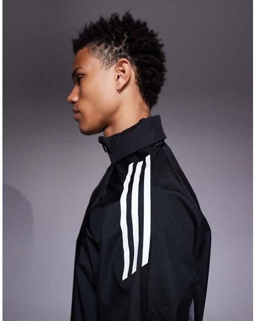 Chaqueta Negra Ligera Con Capucha Tiro 25 De Adidas Football Adidas Originals de hombre de color Blue