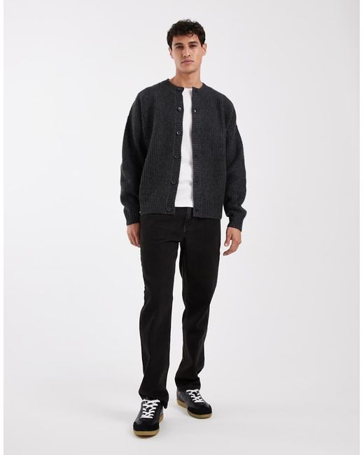 Jack & Jones Blue Crew Neck Cardigan for men