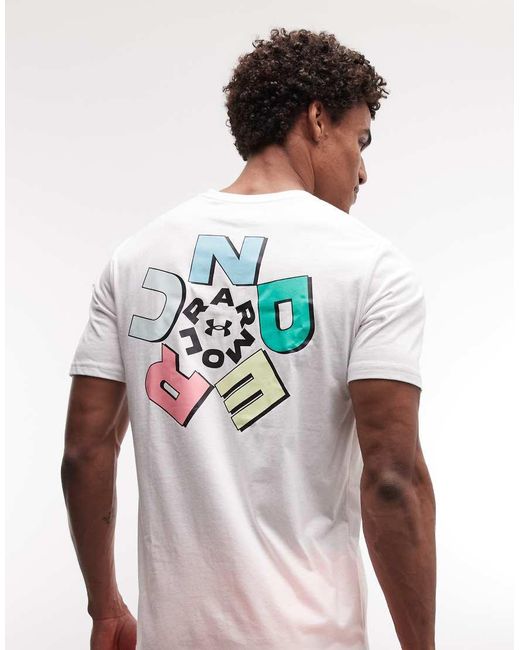 Under Armour Radial Wordmark in het White voor heren