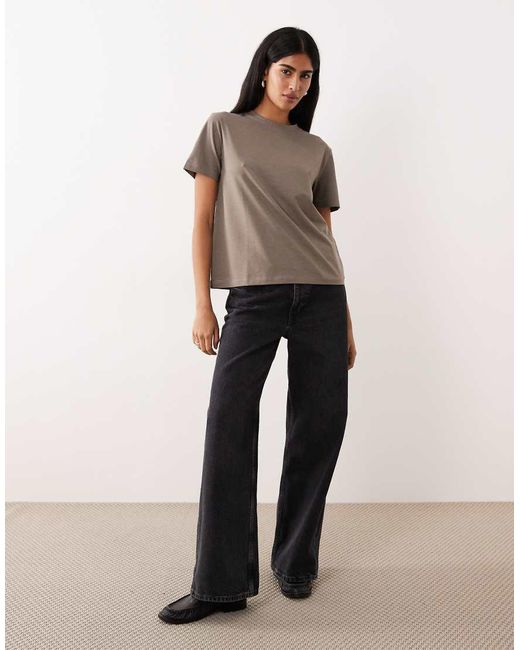 Vila Brown Oversized Boyfriend Fit T-shirt