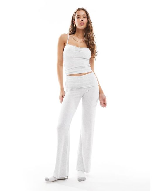 Cotton On White Sleep Recovery Roll Waist Pant