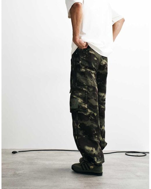 Adidas Originals White Loose Fit Trousers for men