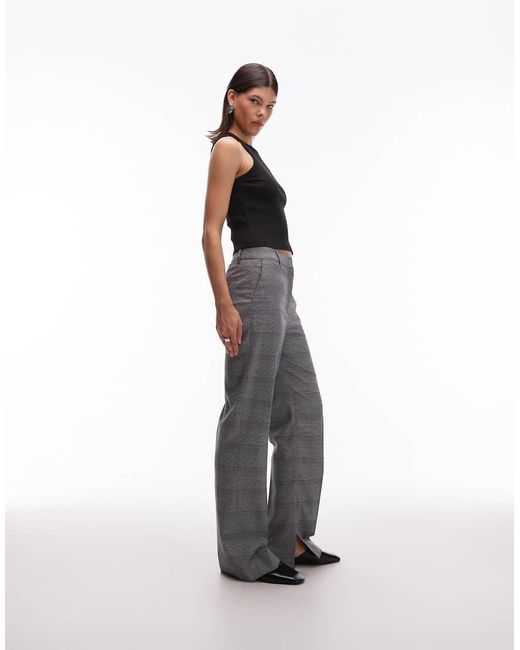 ASOS Ruimvallende Elegante Pantalon Met Hoge Taille En Rechte Pijpen in het White