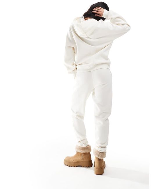 Threadbare White Ski Oversized Hoodie And jogger Tracksuit
