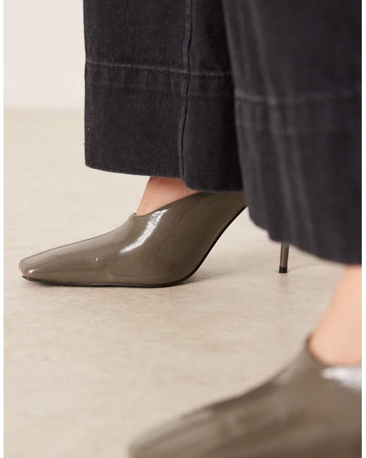 ASOS Black Pablo Ultimate Square Toe High Heel Mules