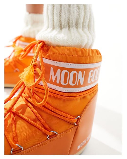 Moon Boot Orange Mid Ankle Snow Boots