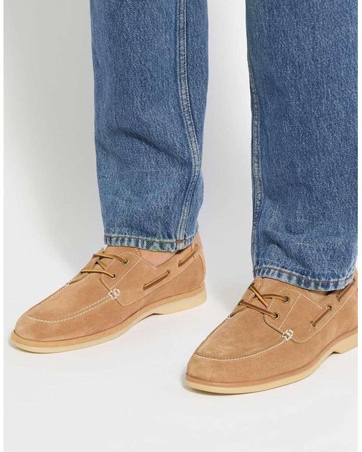 Dune Brown Buoy Boat Shoes for men