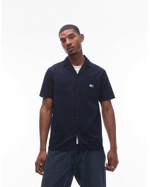 Tommy Hilfiger Blue Cord Camp Shirt for men