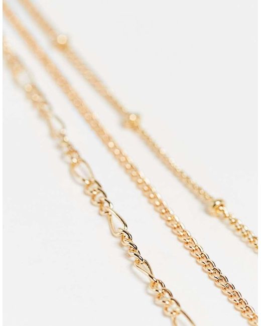 Reclaimed Vintage Metallic Inspired Constellation Star Multirow Necklace
