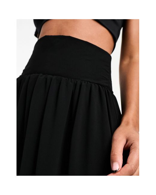 TFNC London Black Pleated Maxi Skirt