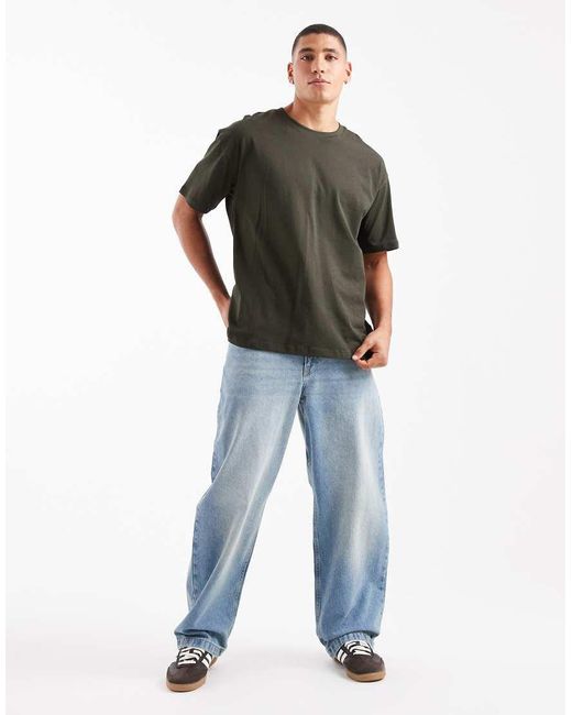 New Look Green Oversized Fit T-Shirt for men