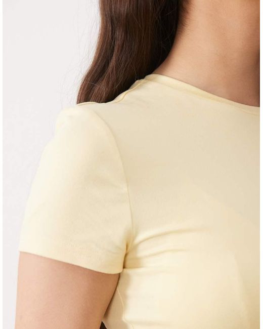 Miss Selfridge Natural Sculpted Short Sleeve Tee