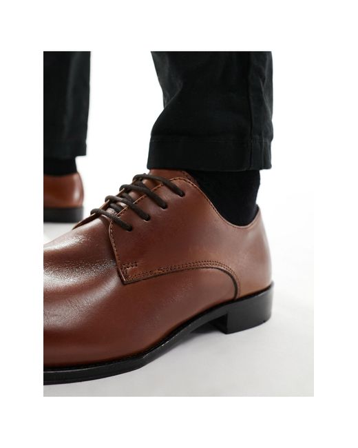 Chaussures élégantes en cuir à lacets - fauve Dune pour homme en coloris Brown