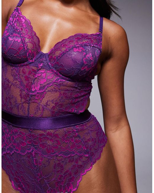 Ann Summers Purple – hold me tight – zweifarbiger body