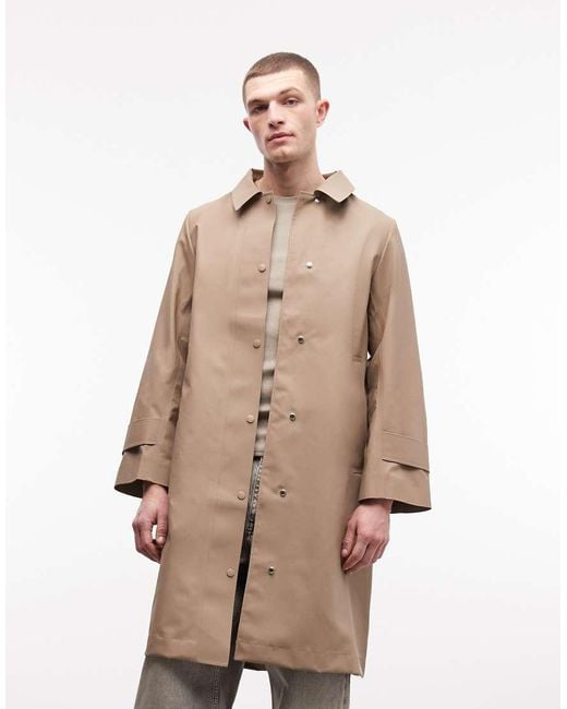 Rains Natural 21520 Nara Long Waterproof Tailored Trench Jacket for men