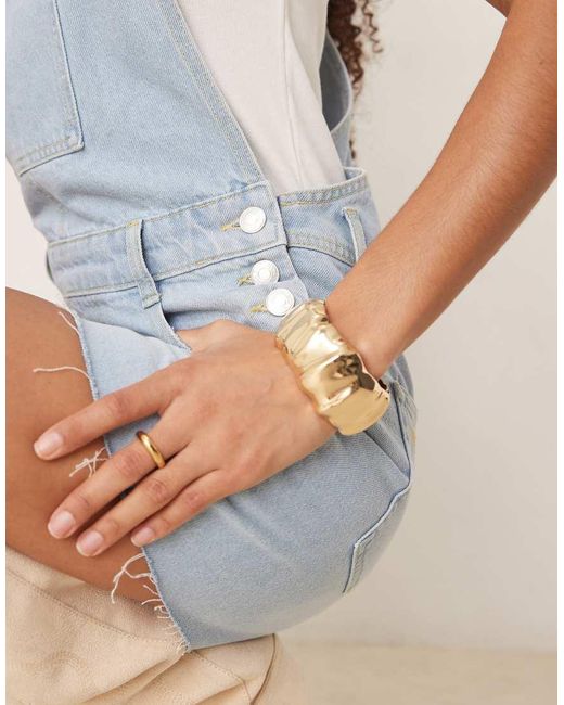 Nobody's Child Natural Shortie Denim Dungaree Playsuit